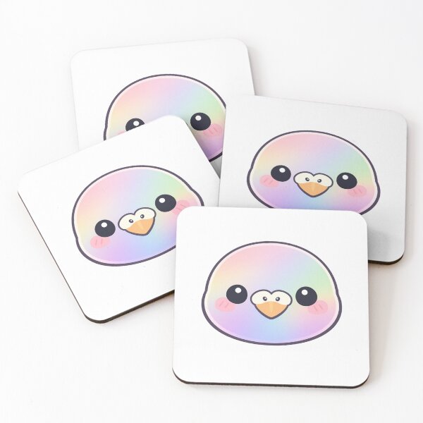 Item preview, Rainbow Pastel Kawaii Bird Face designed and sold by Owcomm.
