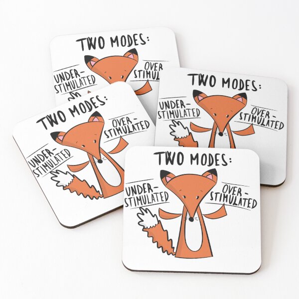 Item preview, Two Modes: Under & Over Stimulated Funny Fox designed and sold by DesignFreakArt.