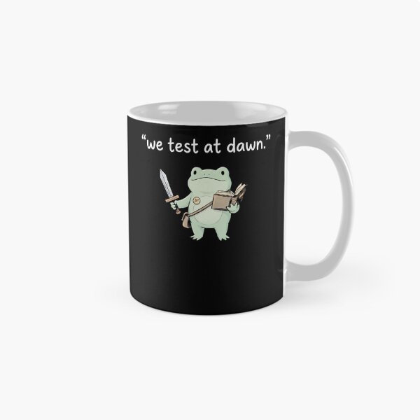 Item preview, We Test At Dawn Funny Student Frog Design designed and sold by ArcaneArtistry.