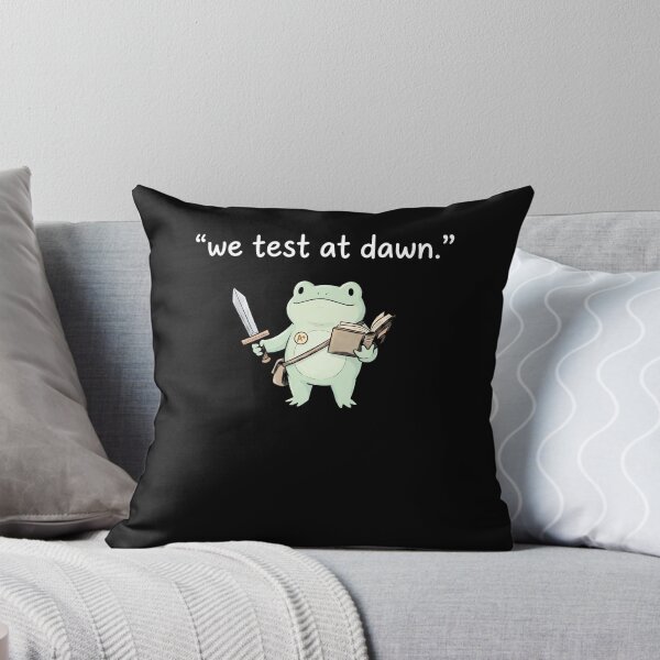 Item preview, We Test At Dawn Funny Student Frog Design designed and sold by ArcaneArtistry.