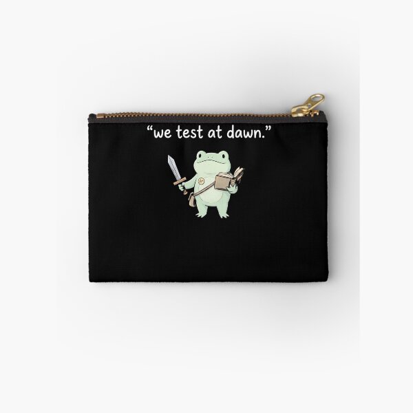 Item preview, We Test At Dawn Funny Student Frog Design designed and sold by ArcaneArtistry.