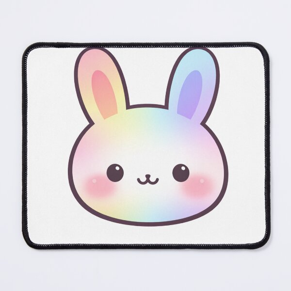 Item preview, Rainbow Pastel Kawaii Bunny Face designed and sold by Owcomm.