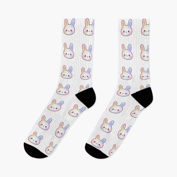 Item preview, Rainbow Pastel Kawaii Bunny Face designed and sold by Owcomm.