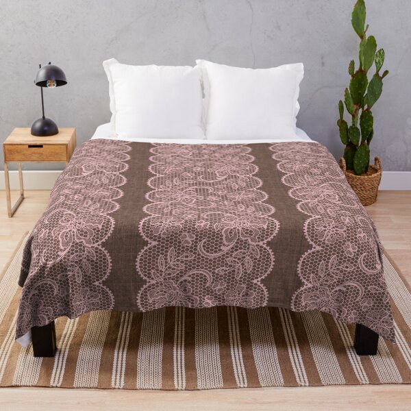 Item preview, Vintage Pink Lace on Linen designed and sold by GlueGunEnergy.