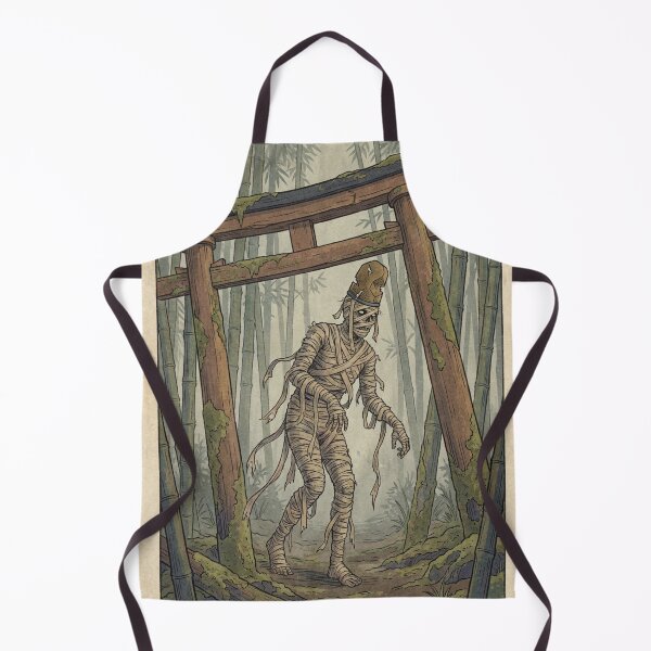 Item preview, Japanese Mummy Yokai Art Horror Manga Style Bamboo Forest Illustration designed and sold by Vandy Fullam.