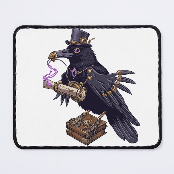 Item preview, Steampunk Raven T-Shirt | Victorian Clockwork Bird with Tesla Coil designed and sold by DmaarGroup.
