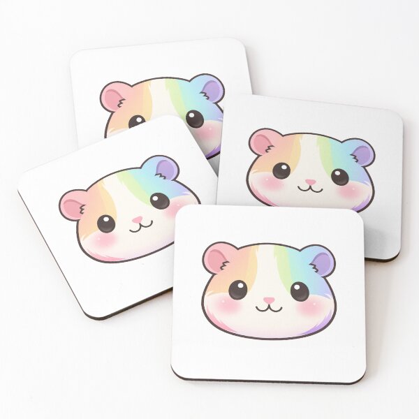 Item preview, Rainbow Hamster Kawaii Cute Pastel Animal Face designed and sold by Owcomm.
