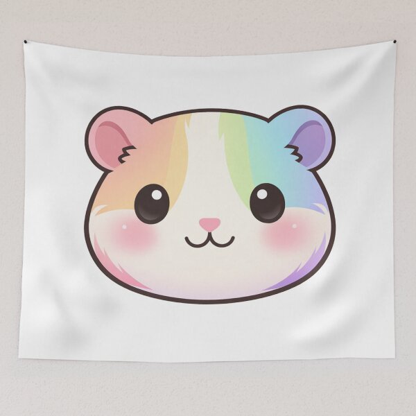 Item preview, Rainbow Hamster Kawaii Cute Pastel Animal Face designed and sold by Owcomm.