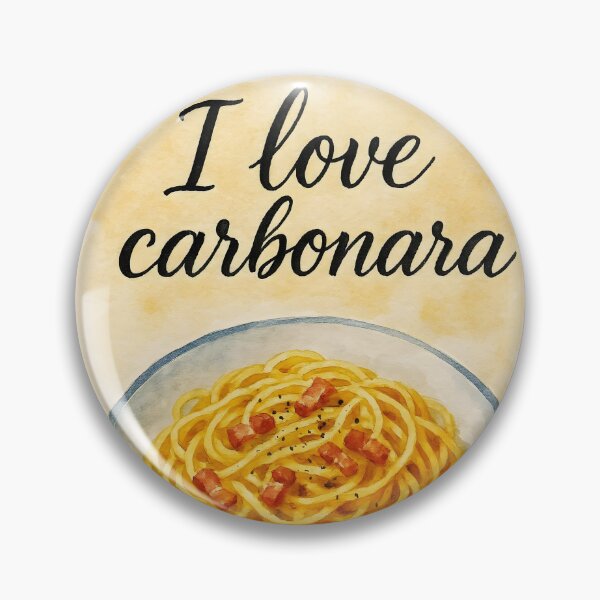 Item preview, I Love Carbonara – Watercolor Pasta Plate Italy Lover Design designed and sold by EmeraldeaArt.
