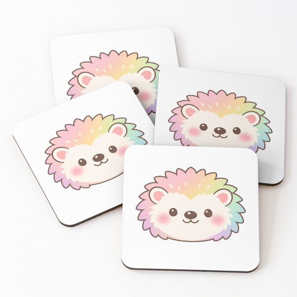 Item preview, Rainbow Hedgehog Kawaii Cute Pastel Animal designed and sold by Owcomm.