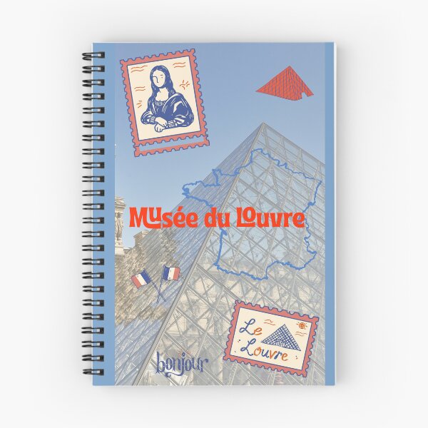 Item preview, Louvre Museum Travel Stamp Collage Design designed and sold by store52.