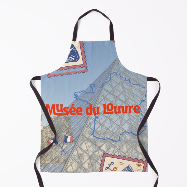 Item preview, Louvre Museum Travel Stamp Collage Design designed and sold by store52.