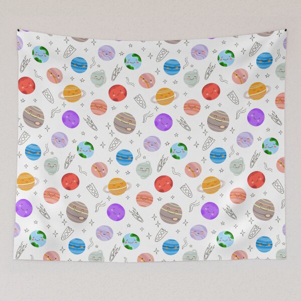 Item preview, Cute space with planets and stars. Funny galaxy background designed and sold by Eridanka.
