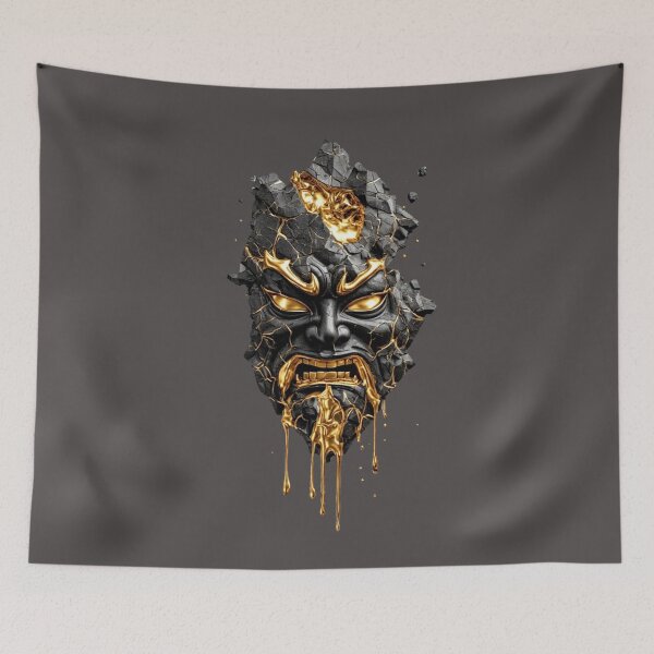 Item preview, SILK & STONE I The Obsidian Hannya Mask I No. 06 designed and sold by Shift-Bloom.