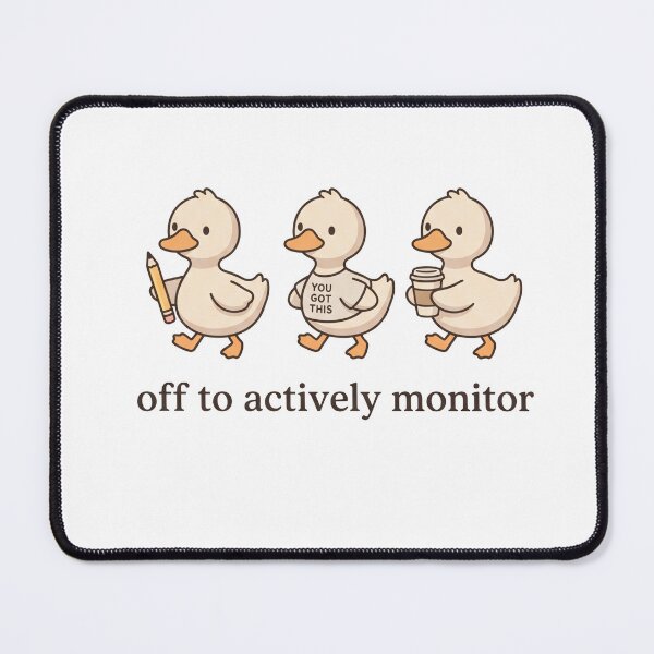 Item preview, Off To Actively Monitor Cute Duck Funny Work Design designed and sold by ArcaneArtistry.