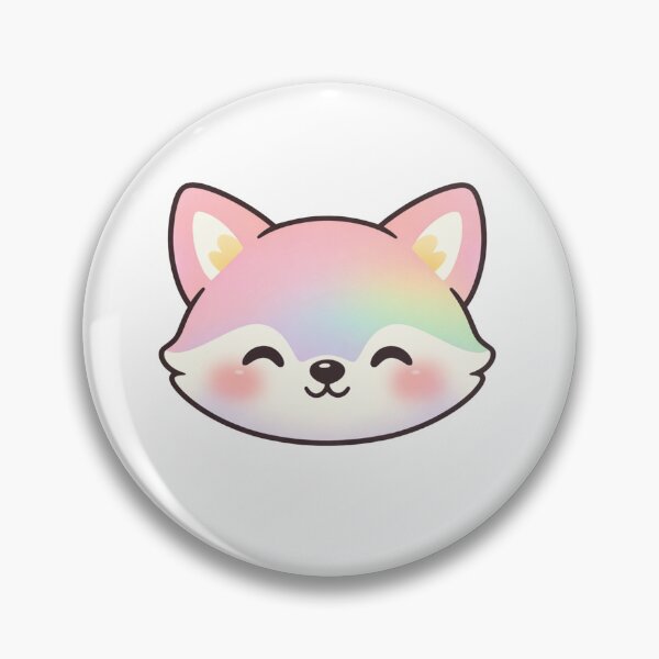 Item preview, Kawaii Rainbow Fox Face Cute Pastel designed and sold by Owcomm.