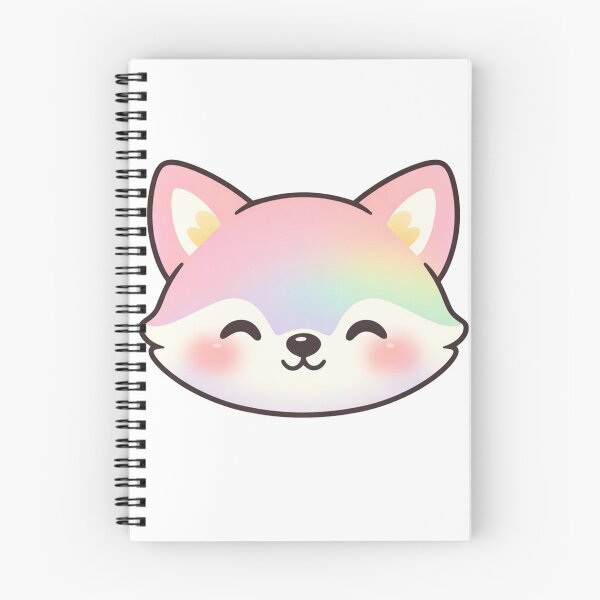 Item preview, Kawaii Rainbow Fox Face Cute Pastel designed and sold by Owcomm.