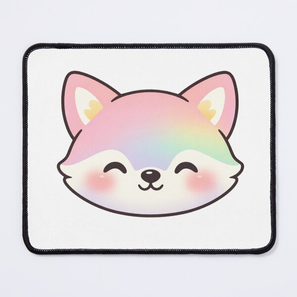 Item preview, Kawaii Rainbow Fox Face Cute Pastel designed and sold by Owcomm.