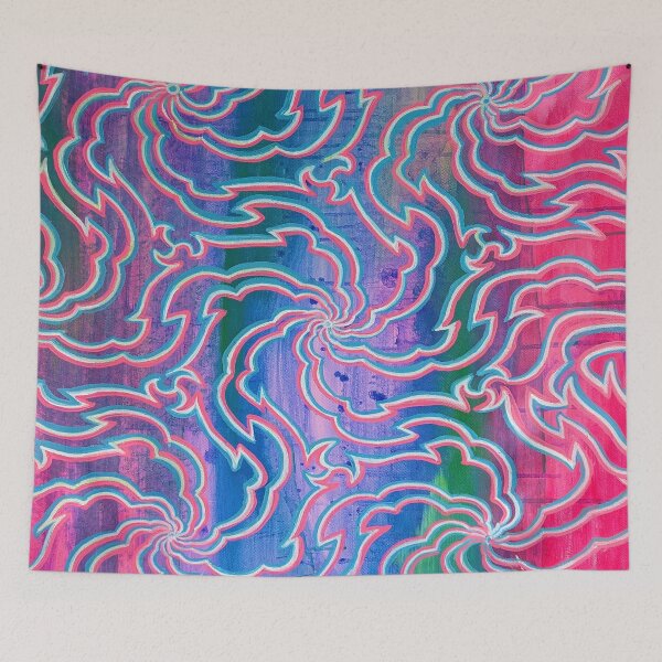 Item preview, Neon Tamagikuya Swirl: Dopamine Art Print designed and sold by Dominika Brodowska.