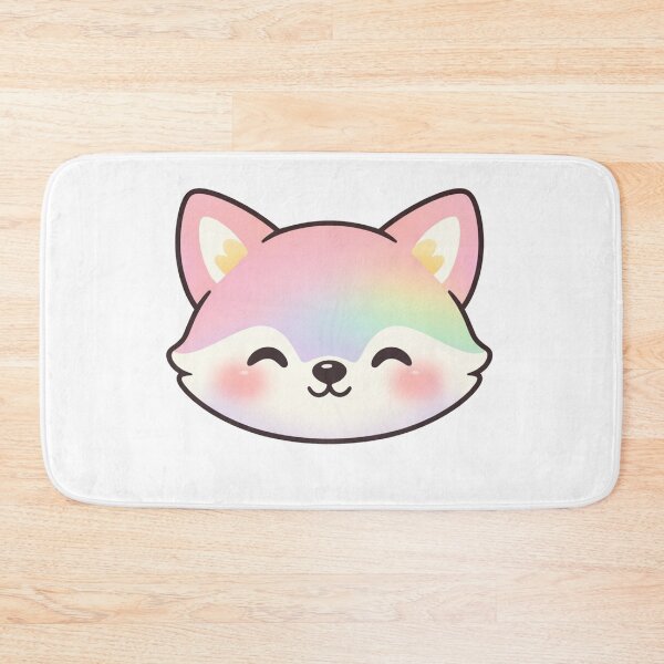 Item preview, Kawaii Rainbow Fox Face Cute Pastel designed and sold by Owcomm.