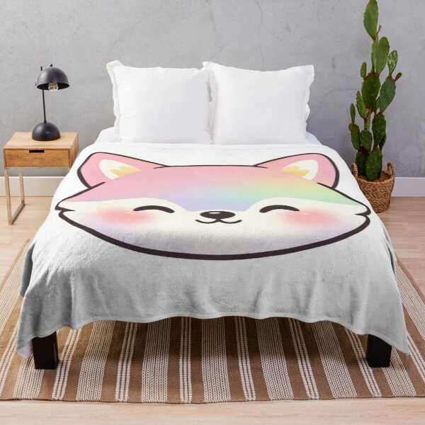 Item preview, Kawaii Rainbow Fox Face Cute Pastel designed and sold by Owcomm.