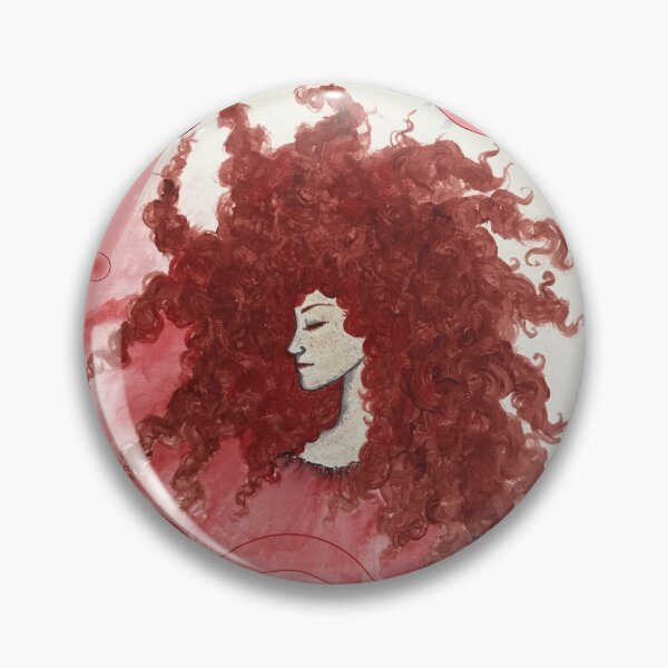 Item preview, Locket of a woman with red curls and spiral ornaments designed and sold by creaphyl28.