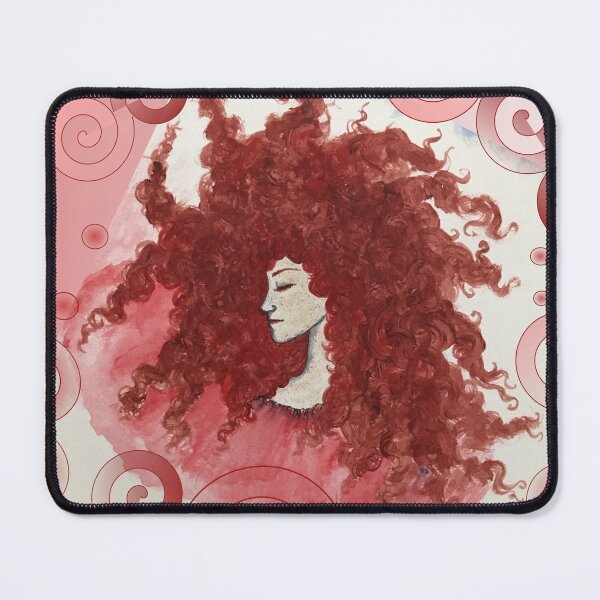 Item preview, Locket of a woman with red curls and spiral ornaments designed and sold by creaphyl28.