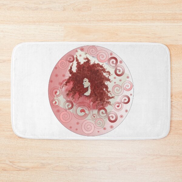 Item preview, Locket of a woman with red curls and spiral ornaments designed and sold by creaphyl28.