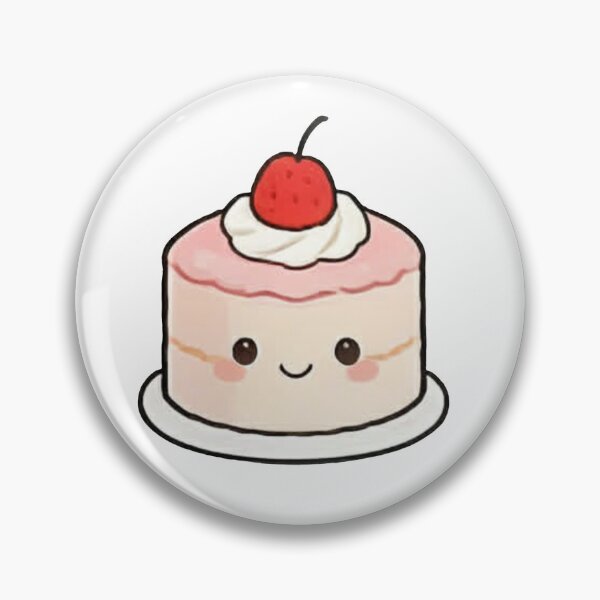 Item preview, Kawaii Strawberry Cake Smiling Dessert designed and sold by deisgnsbyshane.