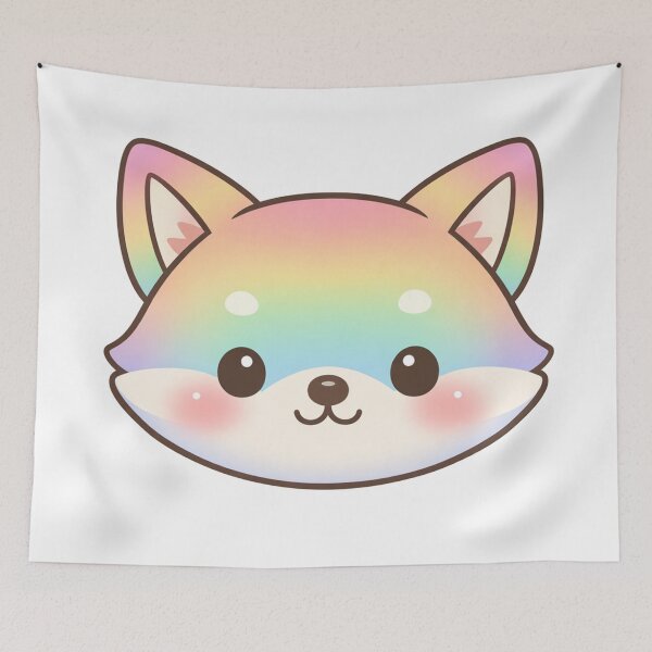 Item preview, Rainbow Kawaii Shiba Inu Fox Cute Pastel designed and sold by Owcomm.