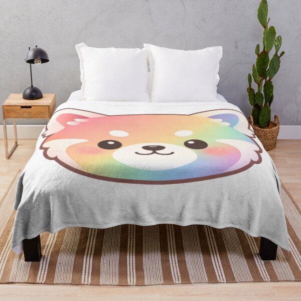 Item preview, Rainbow Red Panda Cute Kawaii Face designed and sold by Owcomm.