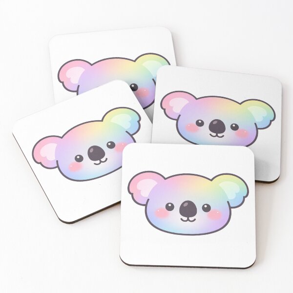 Item preview, Kawaii Rainbow Koala Face Cute Pastel designed and sold by Owcomm.
