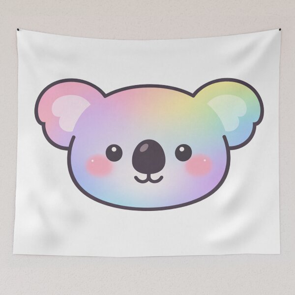 Item preview, Kawaii Rainbow Koala Face Cute Pastel designed and sold by Owcomm.