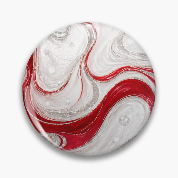 Item preview, Crimson Wave Luxe – Red & Silver Fluid Marble Pattern designed and sold by annenambiro.