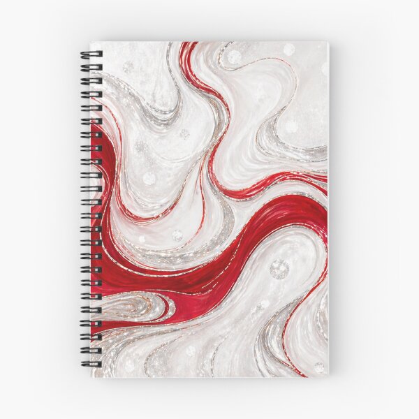 Item preview, Crimson Wave Luxe – Red & Silver Fluid Marble Pattern designed and sold by annenambiro.