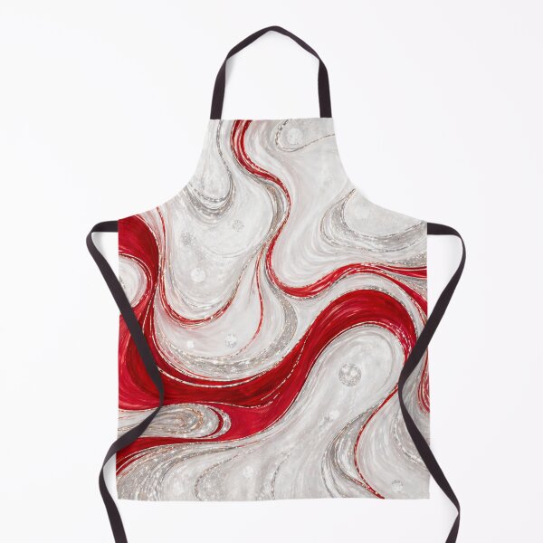 Item preview, Crimson Wave Luxe – Red & Silver Fluid Marble Pattern designed and sold by annenambiro.