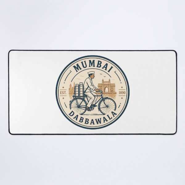 Item preview, Mumbai Dabbawala Vintage Badge – Indian Tiffin Delivery Cyclist Retro Travel Design designed and sold by Globalcitytees.