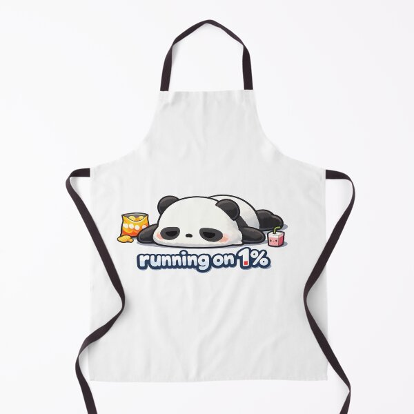 Item preview, "Running on 1%" | Aesthetic Sleepy Panda & Low Battery Life Art designed and sold by Naviora.