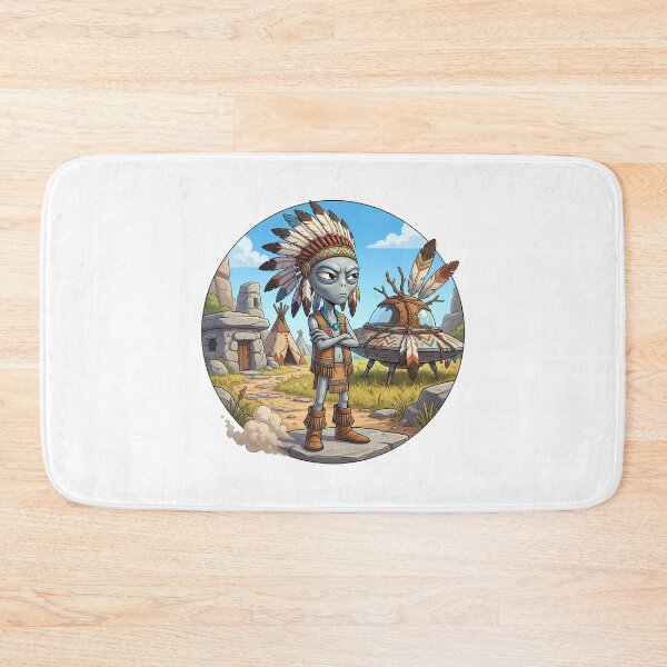 Item preview, Tribal Grey Alien In Traditional Headdress designed and sold by Sunkhung.