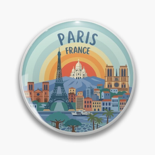 Item preview, Travel Sticker and Magnets of PARIS - FRANCE designed and sold by Globe Glee Designs.