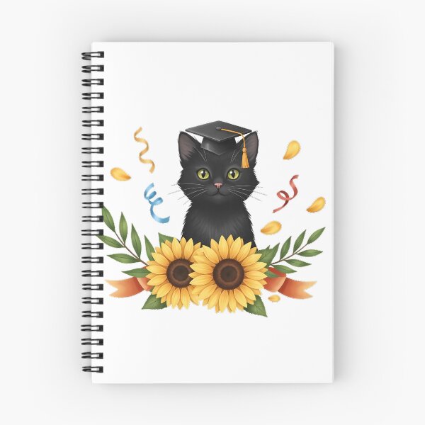 Item preview, Graduation Cat Sunflower Gift designed and sold by pumsquare.