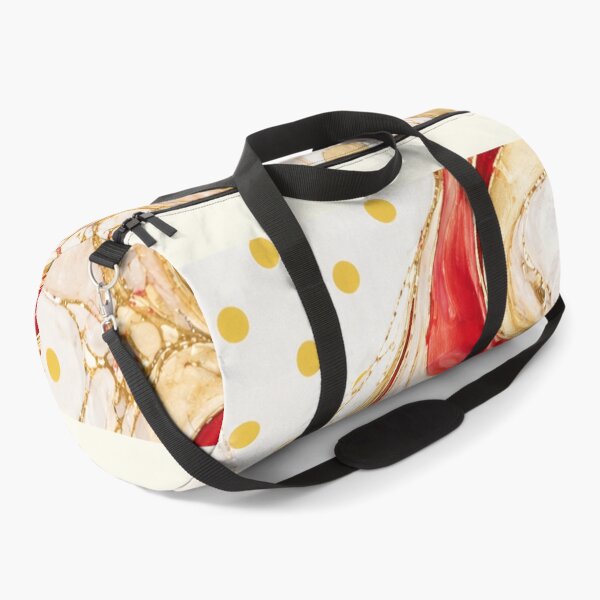 Item preview, Red & Gold Fluid Elegance with Lemon Polka Accents designed and sold by annenambiro.