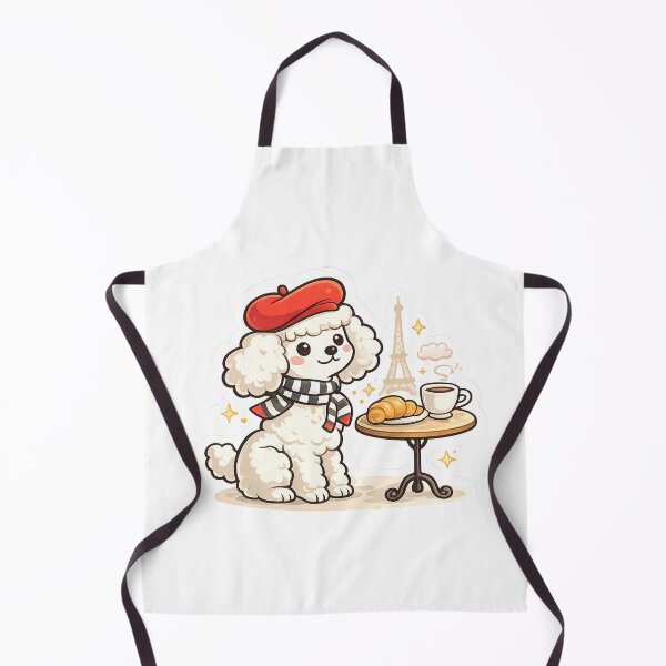 Item preview, Cute Paris Poodle Sticker – French Café Dog Design designed and sold by ZYNORAworld.