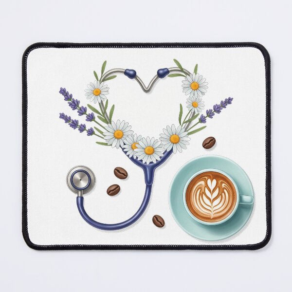 Item preview, Coffee Nurse Floral Gift designed and sold by pumsquare.