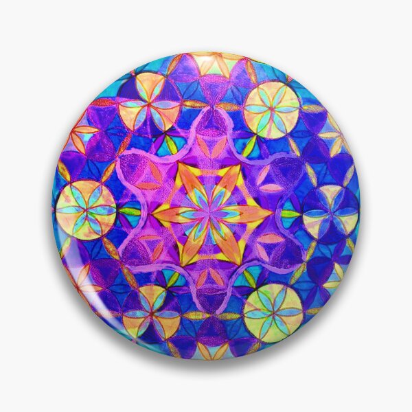 Item preview, Neon Mandala Art Print, Fluorescent Flower of Life Design designed and sold by Dominika Brodowska.