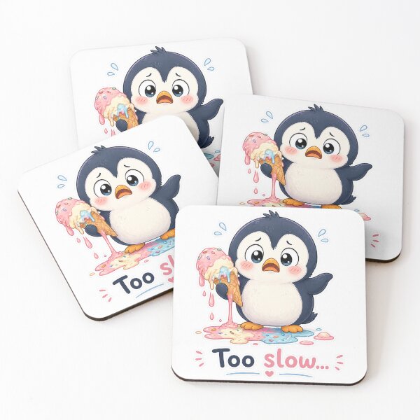 Item preview, Cute Penguin Ice Cream Melt Disaster Moment designed and sold by Sadia  Jannat.