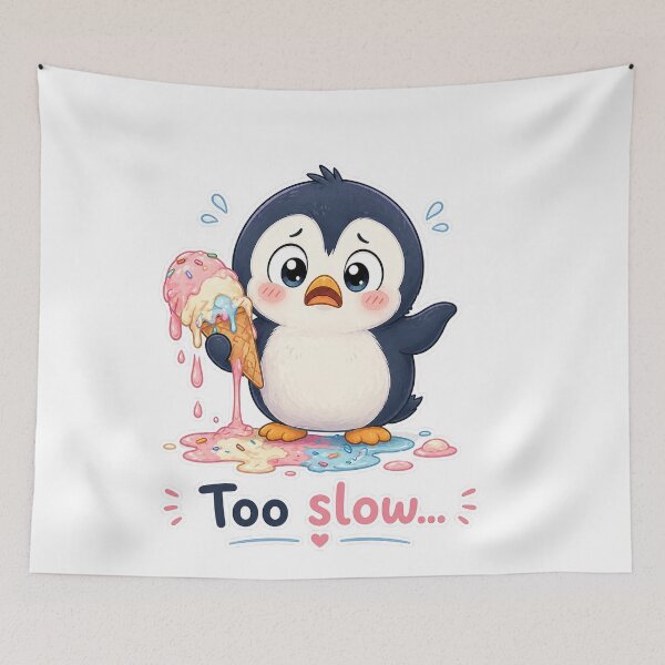 Item preview, Cute Penguin Ice Cream Melt Disaster Moment designed and sold by Sadia  Jannat.
