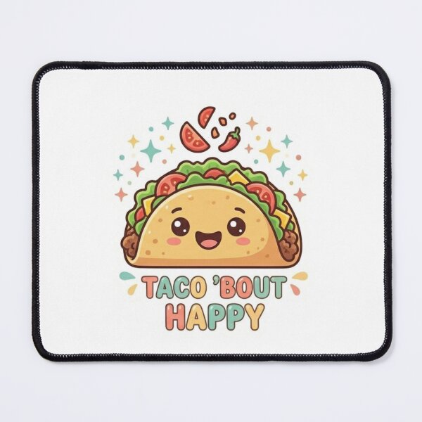 Item preview, Funny taco bout happy food pun sticker designed and sold by PixelPop-US.