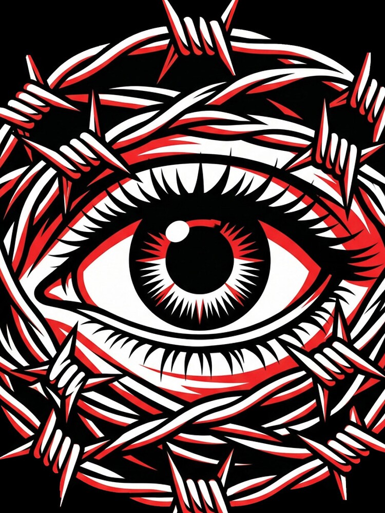 Thumbnail 4 of 4, iPhone Case, Eye With Barbed Wire designed and sold by Stickersdevelop.