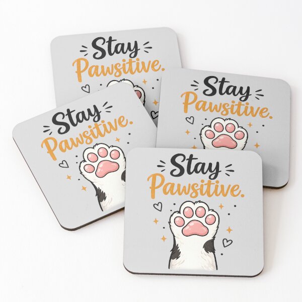 Item preview, Stay Paw-sitive – Cute Cat Paw Illustration designed and sold by blankTeeShirt.